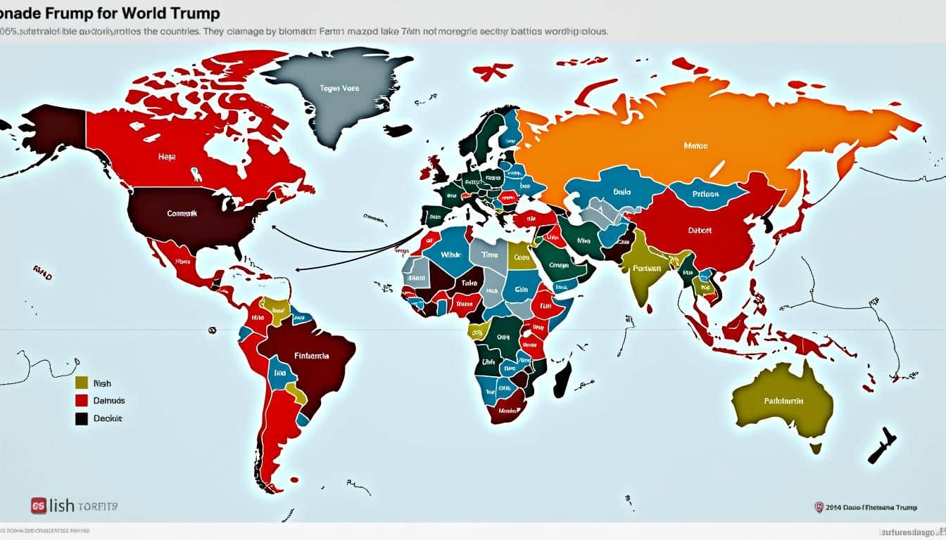 découvrez notre analyse approfondie des tarifs imposés par trump, illustrée par une cartographie interactive qui met en relation l'équilibre commercial et la géographie. explorez les impacts économiques et les tendances régionales des politiques tarifaires de l'ancien président.