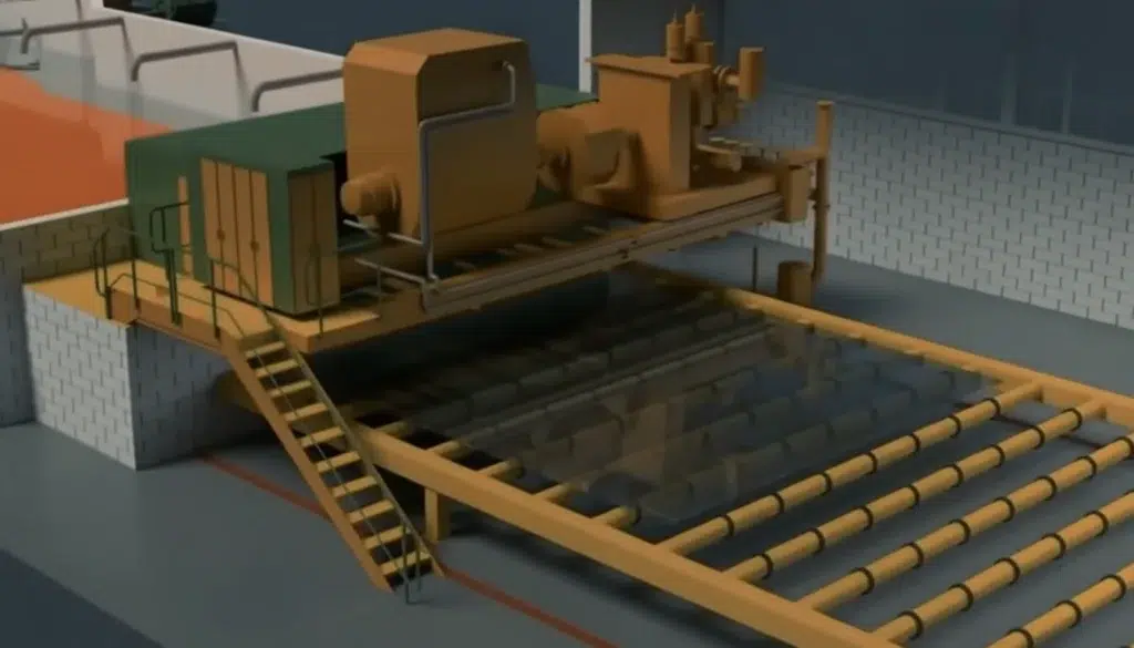 Une machine de production de verre