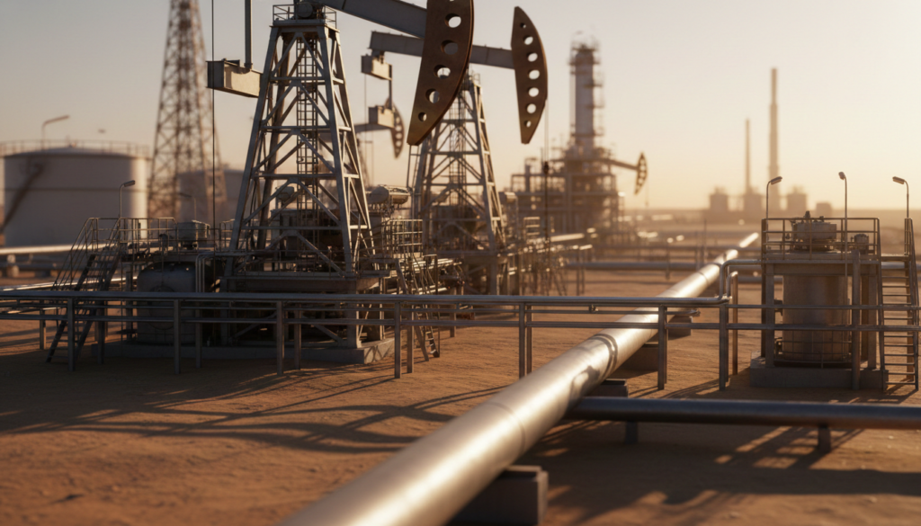 Extraction de pétrole processus en amont et en aval