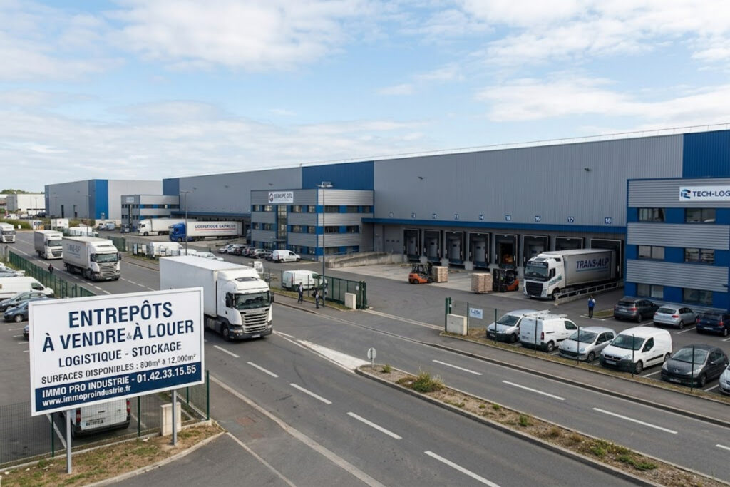 Achat et location d'entrepôts dans une zone industrielle