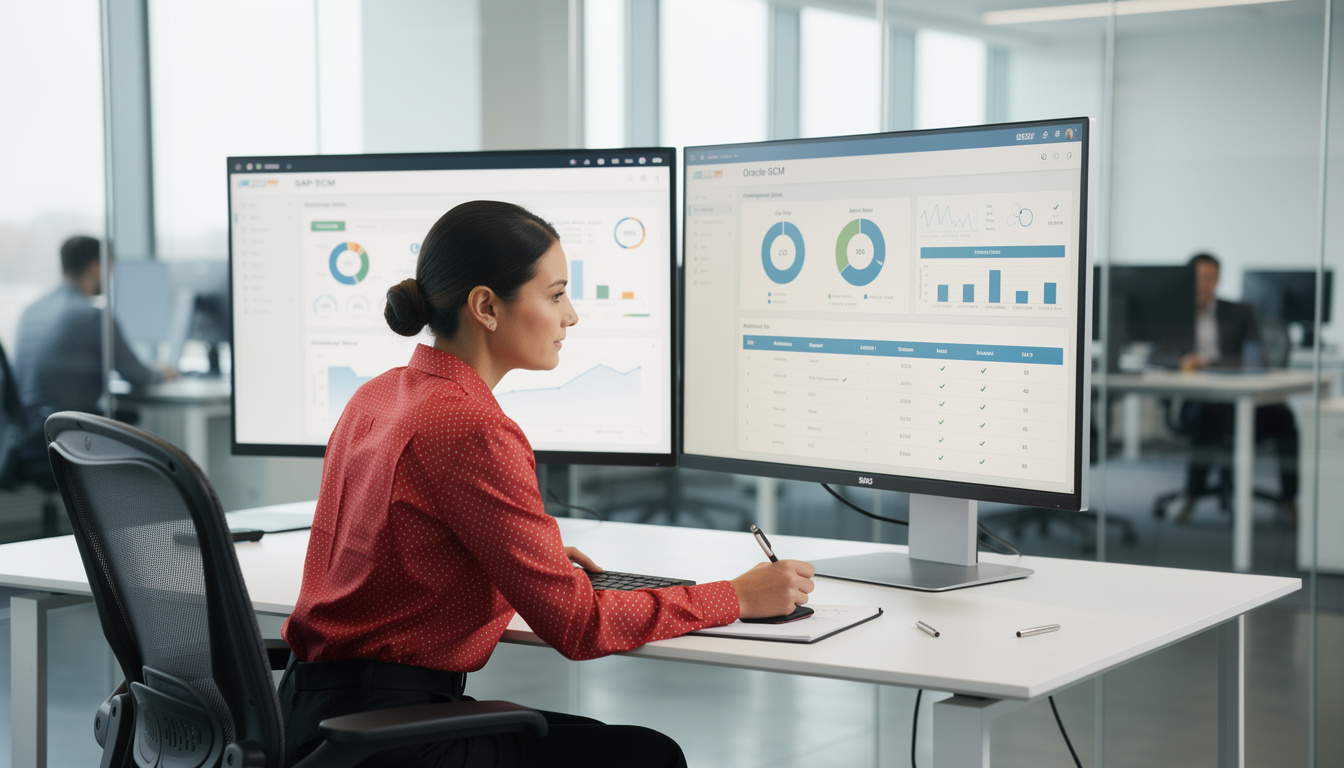 comparez sap et oracle scm pour déterminer la meilleure solution de gestion de la chaîne d'approvisionnement adaptée aux besoins spécifiques des grandes entreprises. analyse des fonctionnalités, avantages et points clés pour faciliter votre choix.