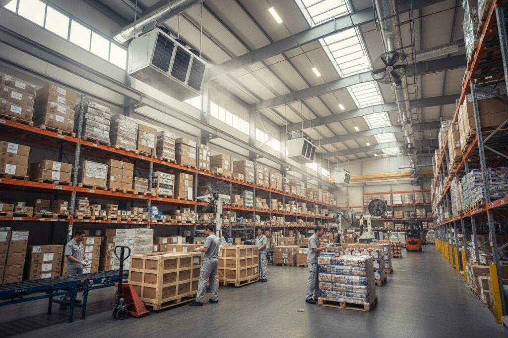 Température en entrepôt : pourquoi le rafraîchissement industriel devient stratégique