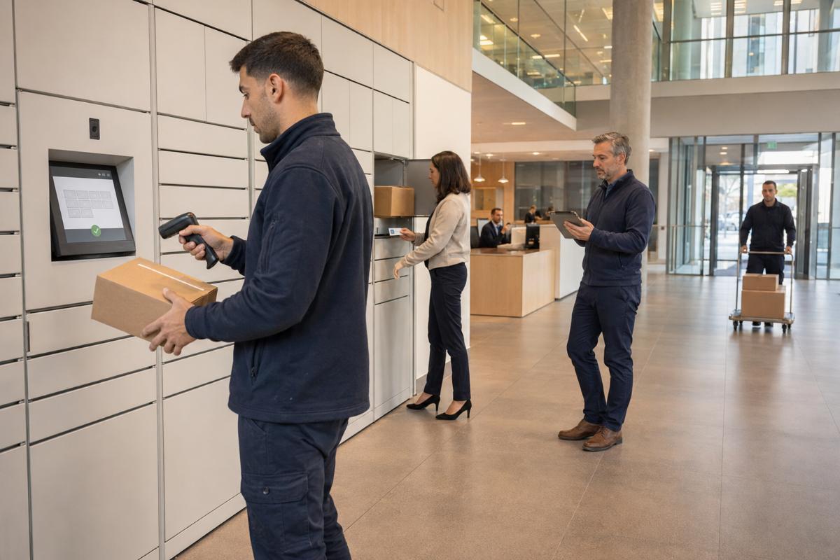 Automatiser la réception et la distribution de colis en entreprise : le rôle des consignes connectées