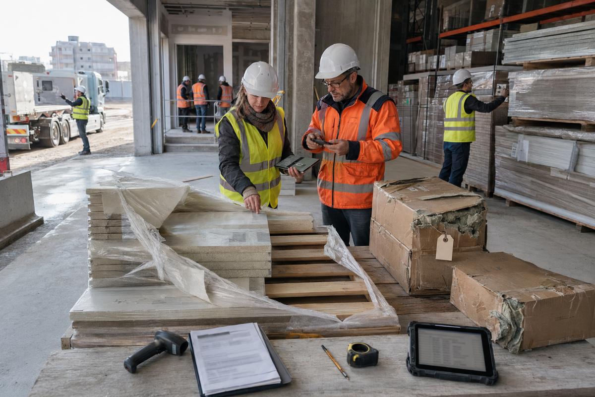Ruptures, retards et stocks sur le chantier