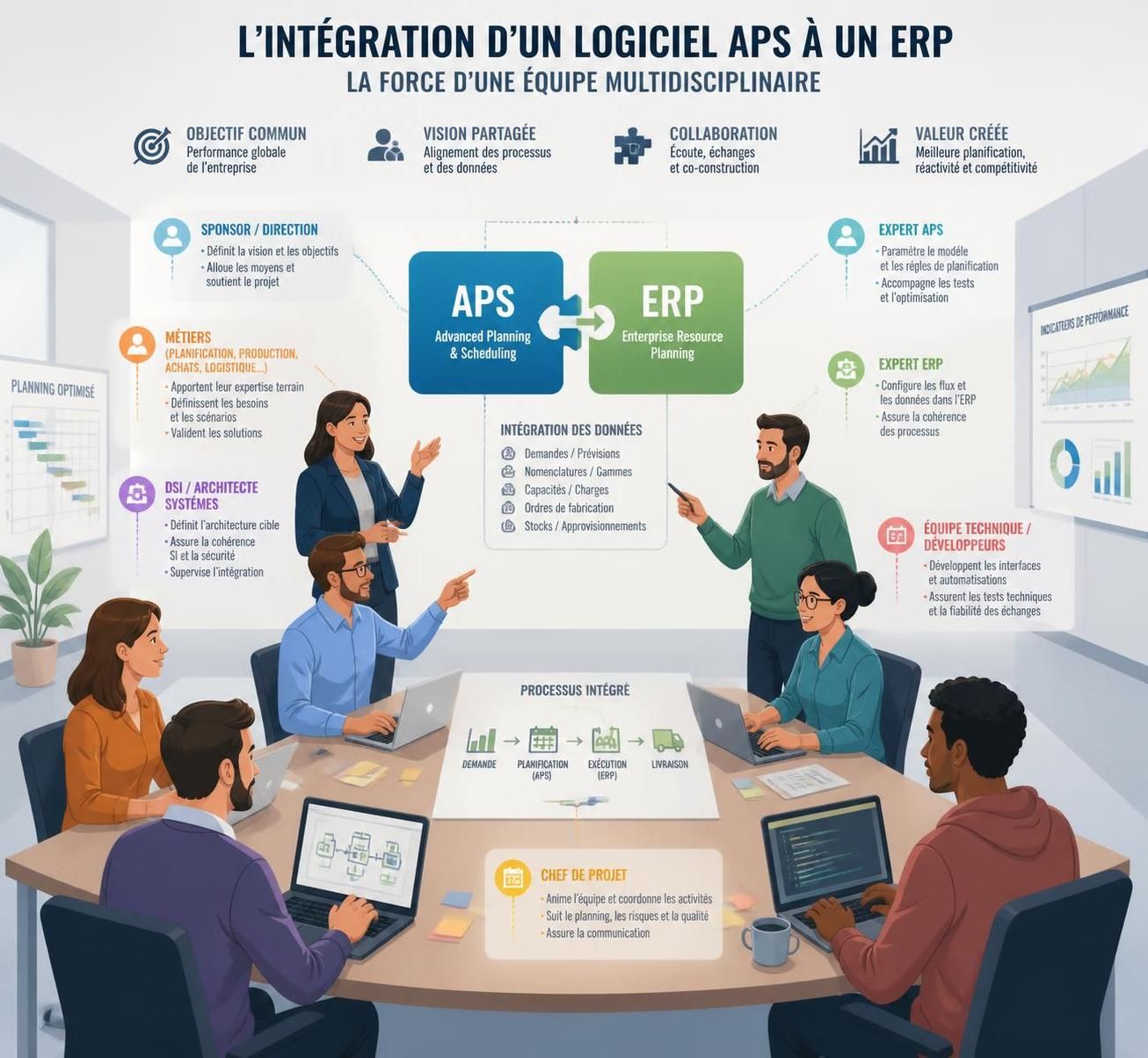 découvrez les meilleures pratiques pour réussir l'intégration d'un outil d'aps (advanced planning system) dans votre erp existant et optimiser la planification de vos ressources.