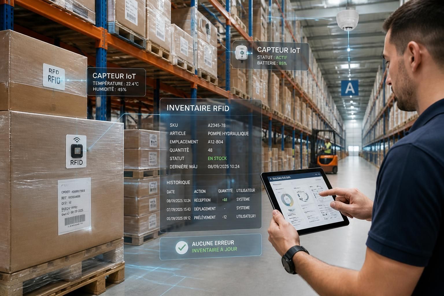 IoT et puces RFID en entrepôt : Comment supprimer 99% des erreurs d’inventaire ?